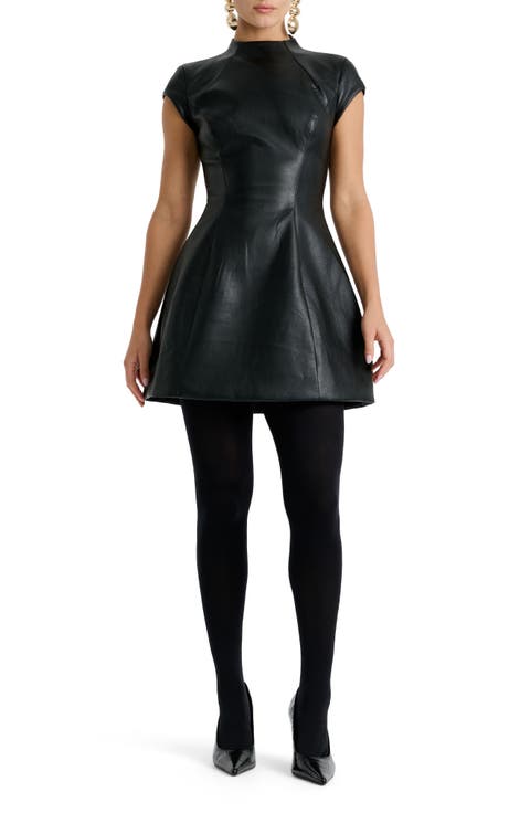 Delphi Faux Leather Minidress