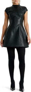 Bardot Delphi Faux Leather Minidress