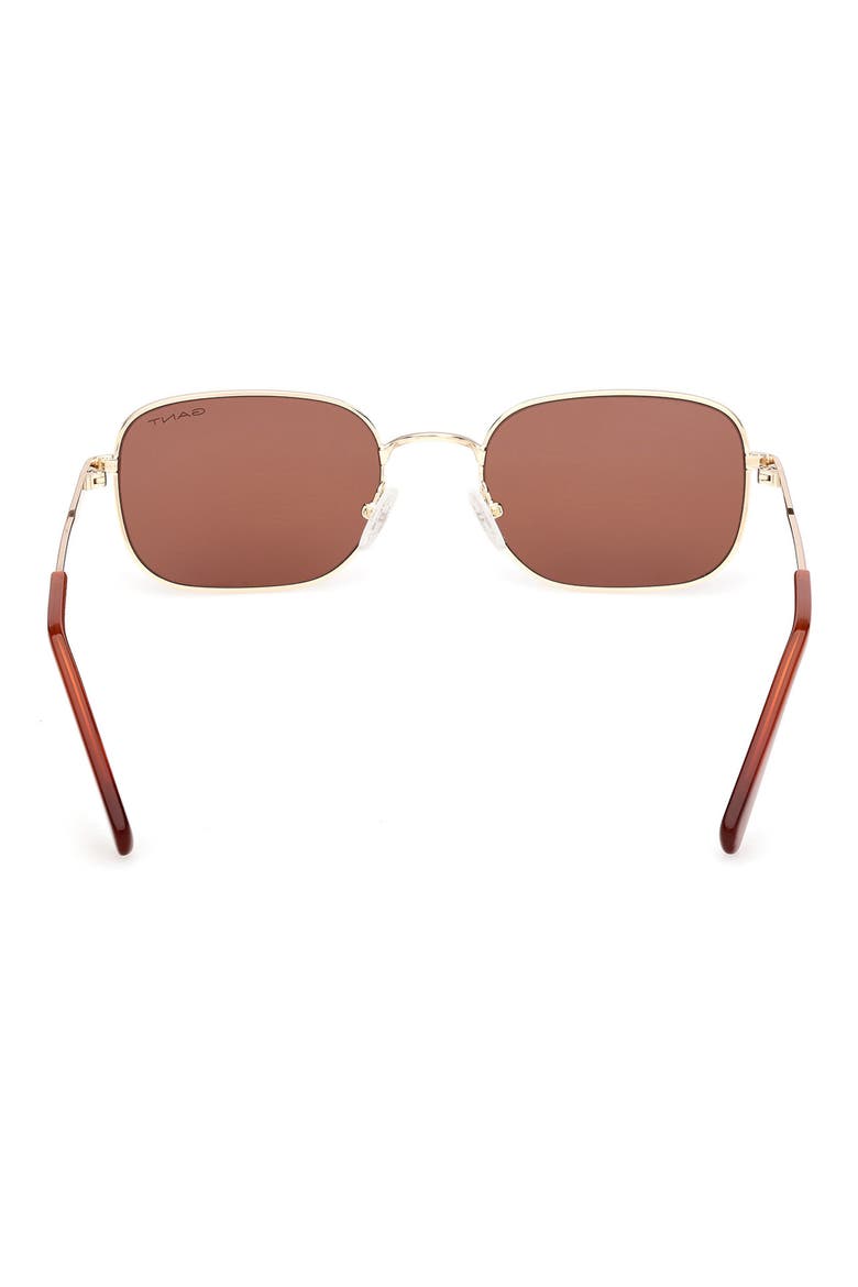 Rectangular Sunglasses, Alternate, color, GOLD / BROWN