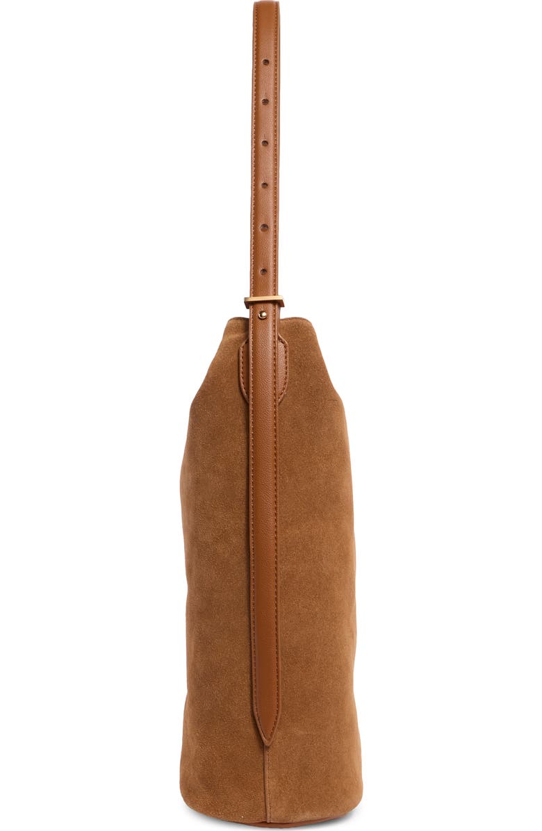 Sam Edelman Harlyn Suede Bucket Bag, Alternate, color, Caramel