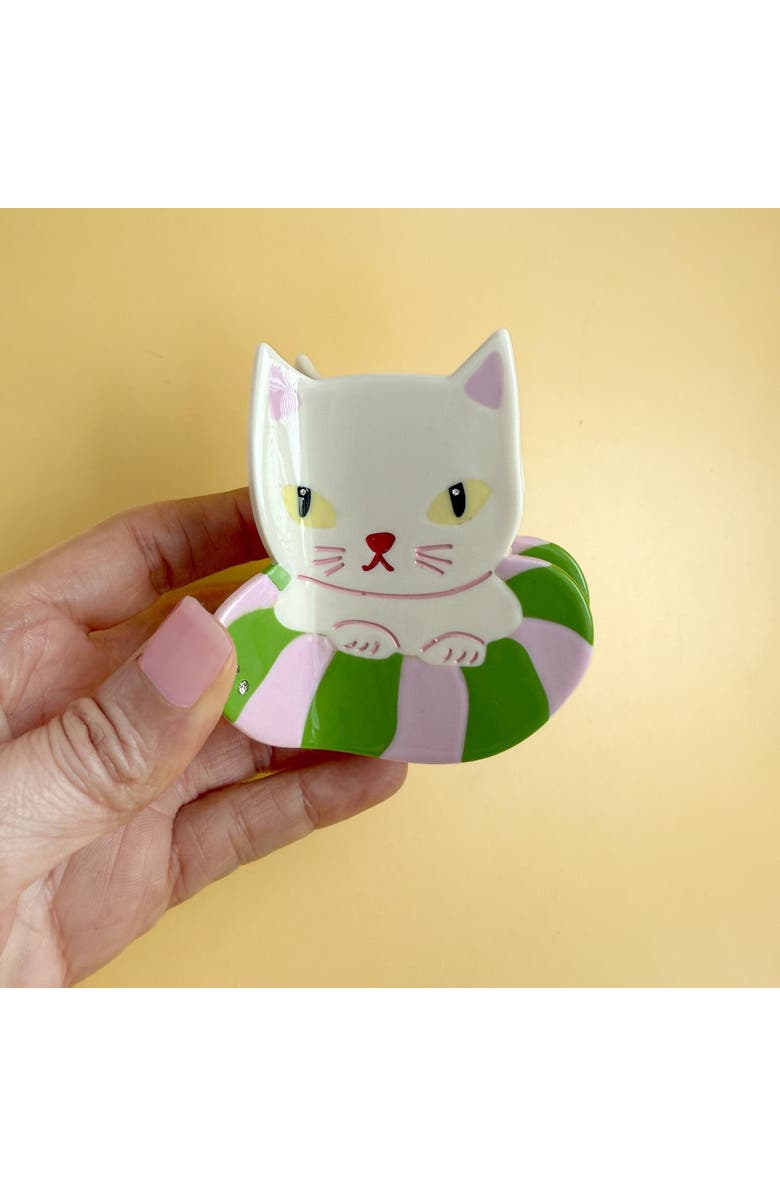 Centinelle Vacation Kitty Hair Claw, Alternate, color, White