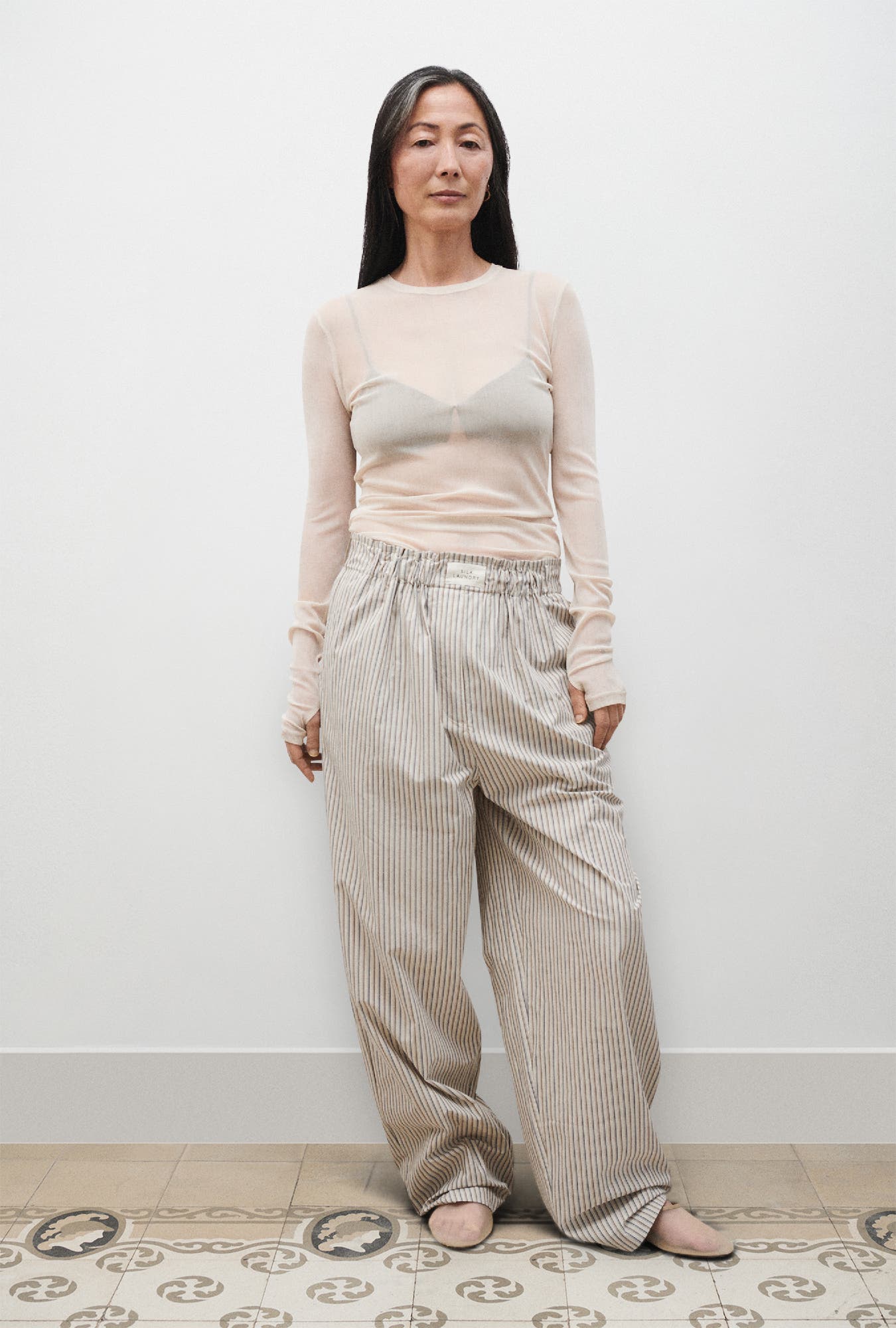 Mesh Long Sleeve Top - image 2