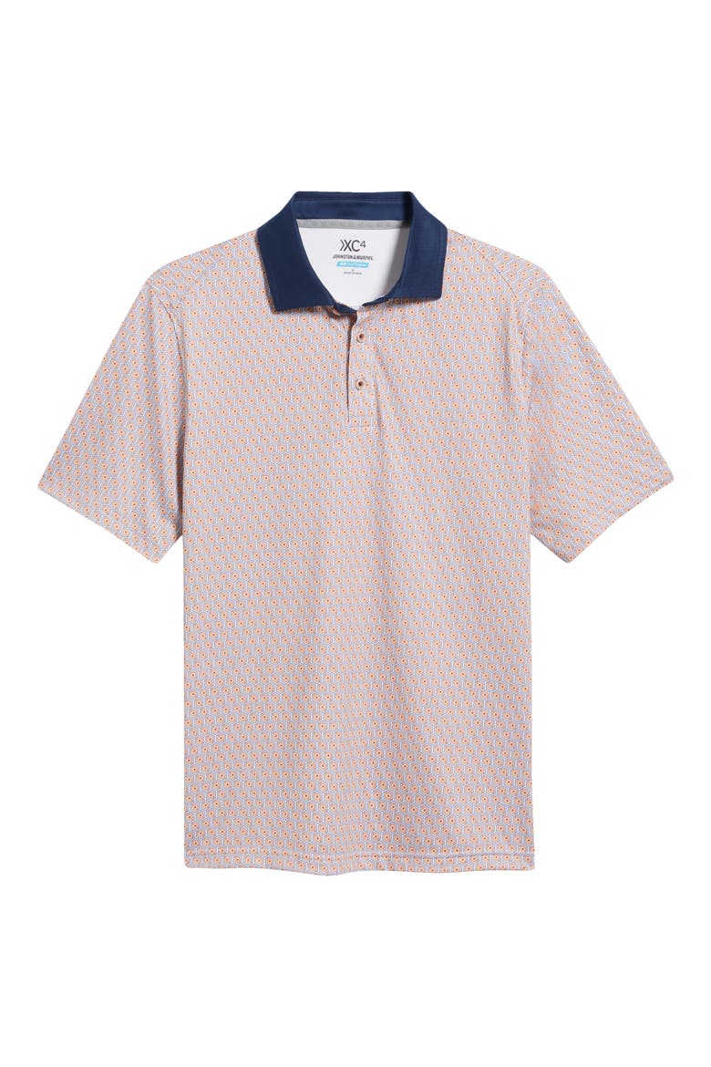 XC4® + Cool Degree™ Geo Print Performance Golf Polo, Alternate, color, ORANGE