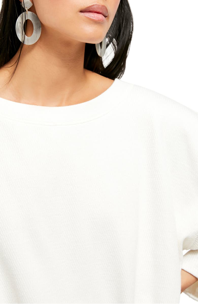 Free People Cuddle Bubble Mixed Knit Top, Alternate, color, 