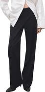 MANGO Pinstripe Pull-On Wide Leg Pants