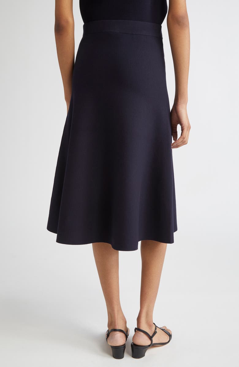 Max Mara Studio Giusy Knit Flared Skirt, Alternate, color, Navy