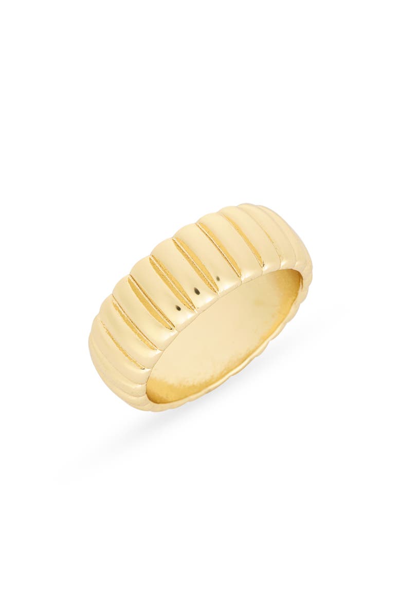 NORDSTROM RACK Demi Fine Rib Band Ring, Main, color, Gold