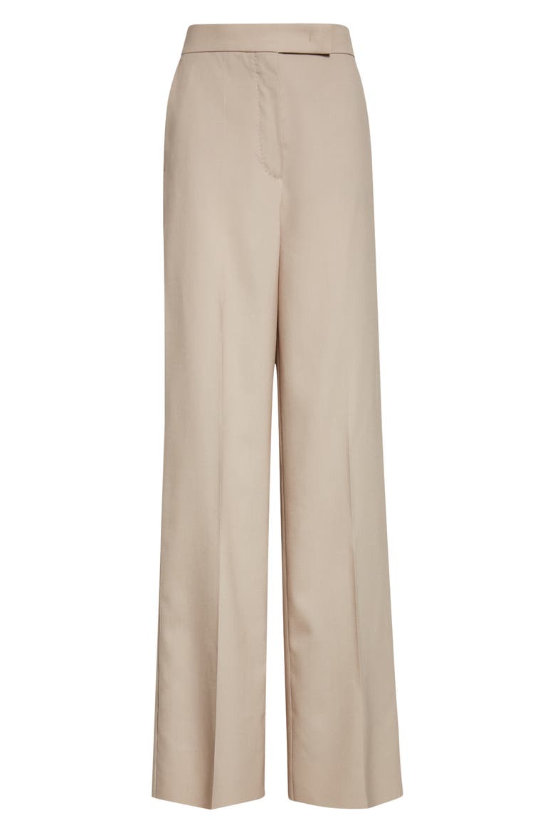 Girone Wool, Mohair & Silk Wide Leg Pants, Alternate, color, MOSS