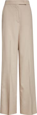 Max Mara Girone Wool, Mohair & Silk Wide Leg Pants