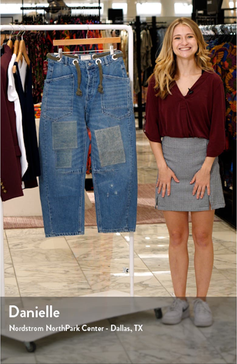 We the Free Good Luck Mid Rise Barrel Leg Jeans