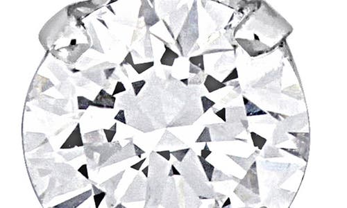 Created Forever Lab-grown Diamond Solitaire Pendant Necklace In Silver