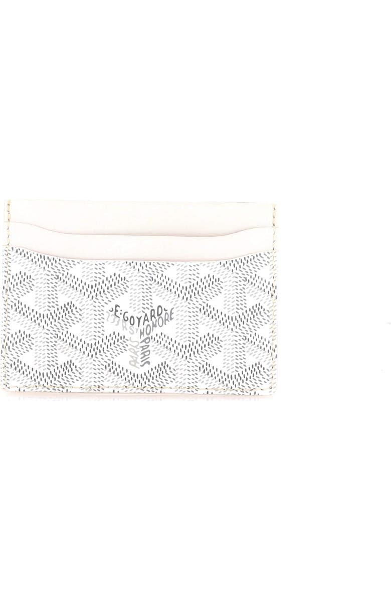 Pre-Owned Goyard Saint Sulpice Card Holder Coated Canvas, Alternate, color, White