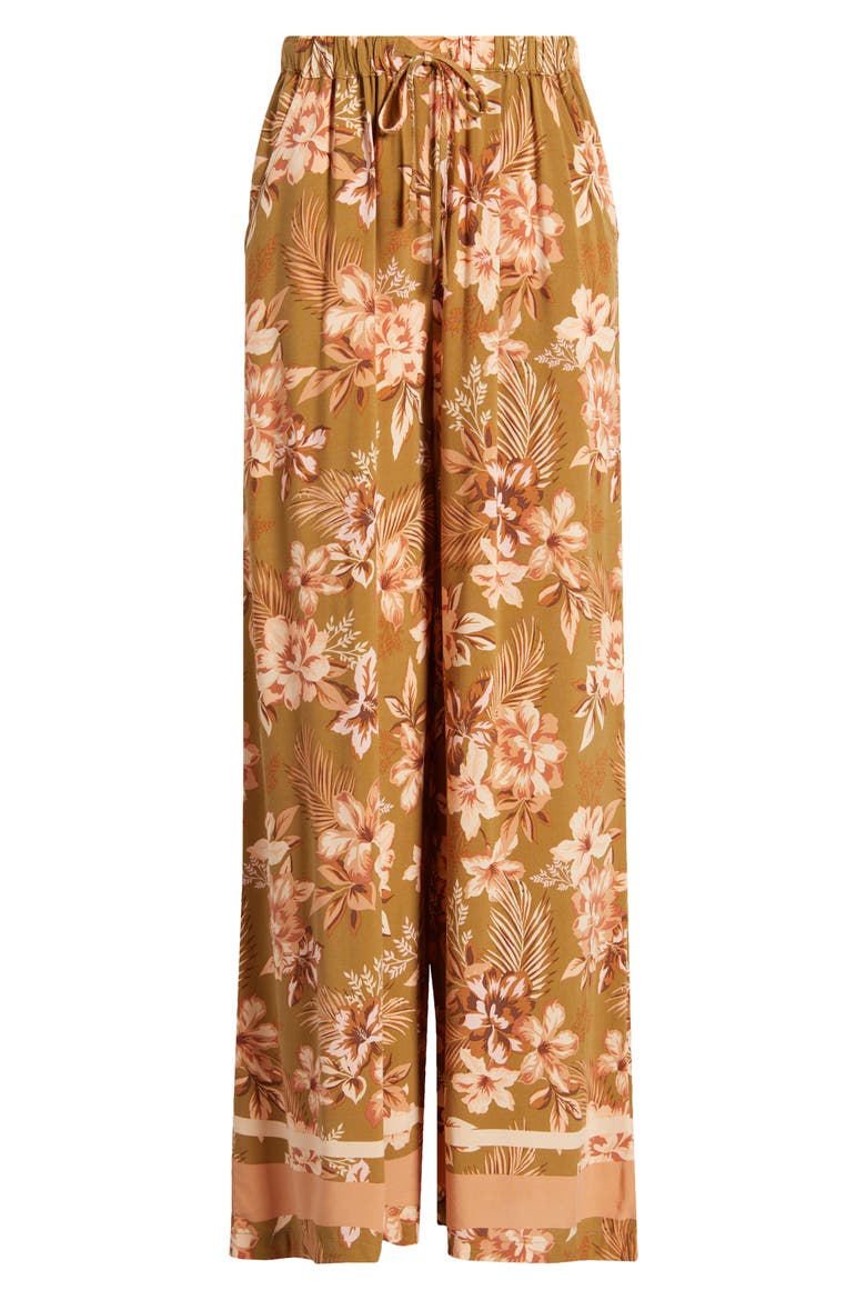 Desert Dreams Floral Wide Leg Pants, Alternate, color, BRONZE