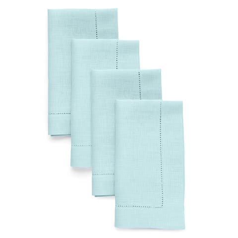 Linen Dinner Napkins - Classic Hemstitch, 20" x 20" Inch