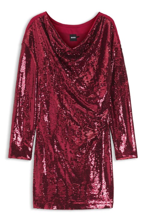 Ebiba Sequin Long Sleeve Dress