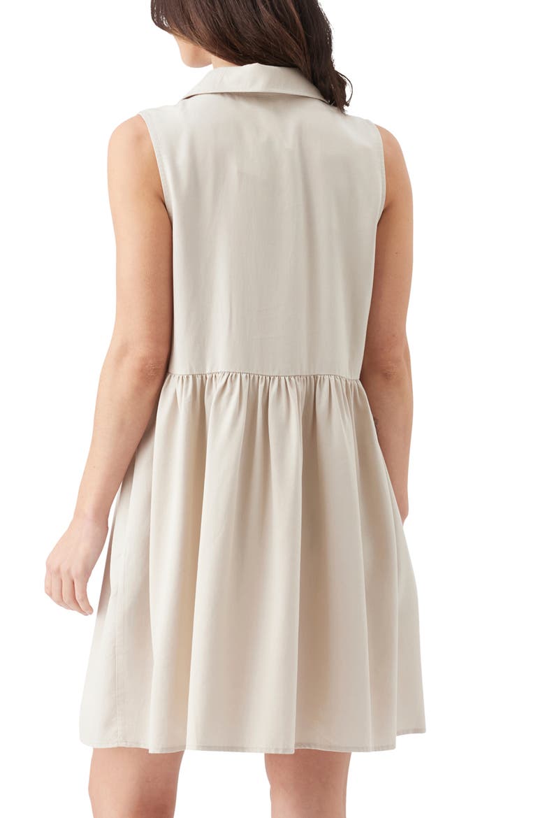 Chloe Button Down Sleeveless Tencel Maternity Dress, Alternate, color, Sand