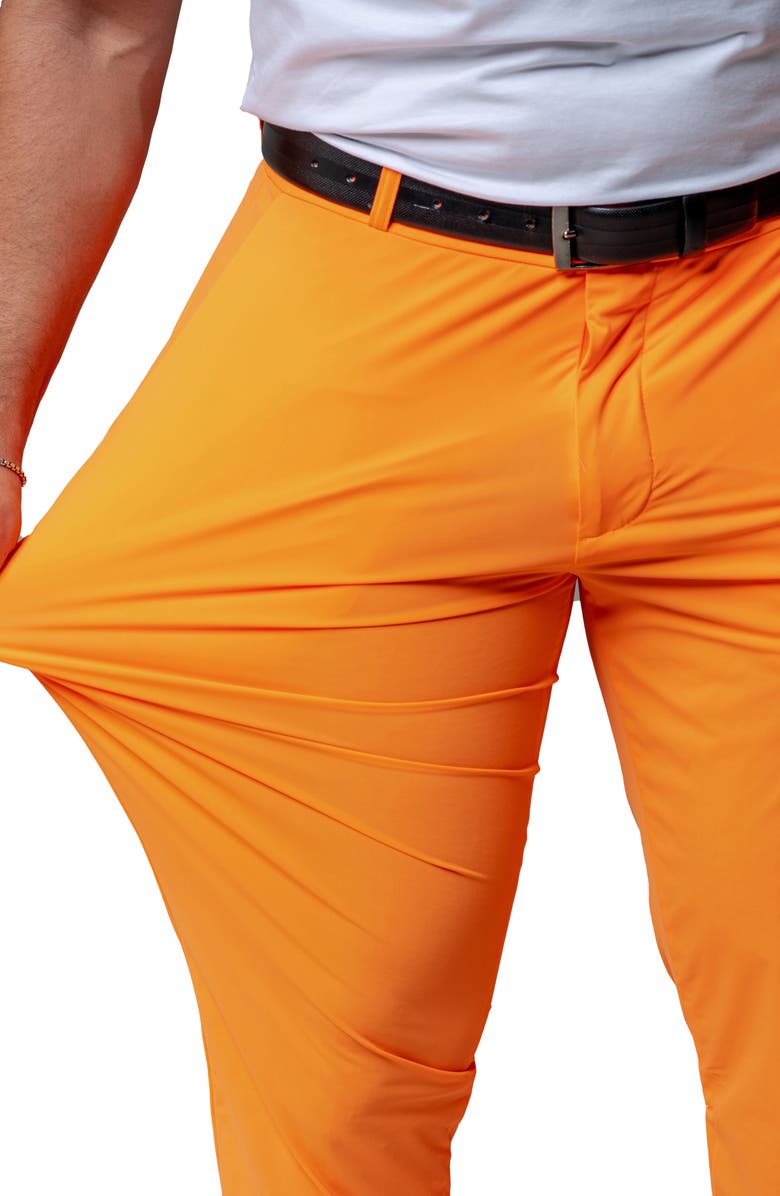 Maceoo Sun Orange Slim Fit Pants, Alternate, color, Orange