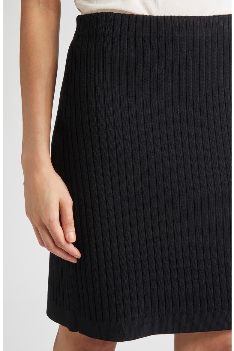 Belle Rib Knit Pencil Skirt, Alternate, color, BLACK