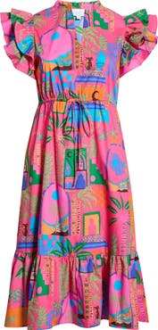 SUGARLIPS Lanus City Dillan Ruffle Midi Dress