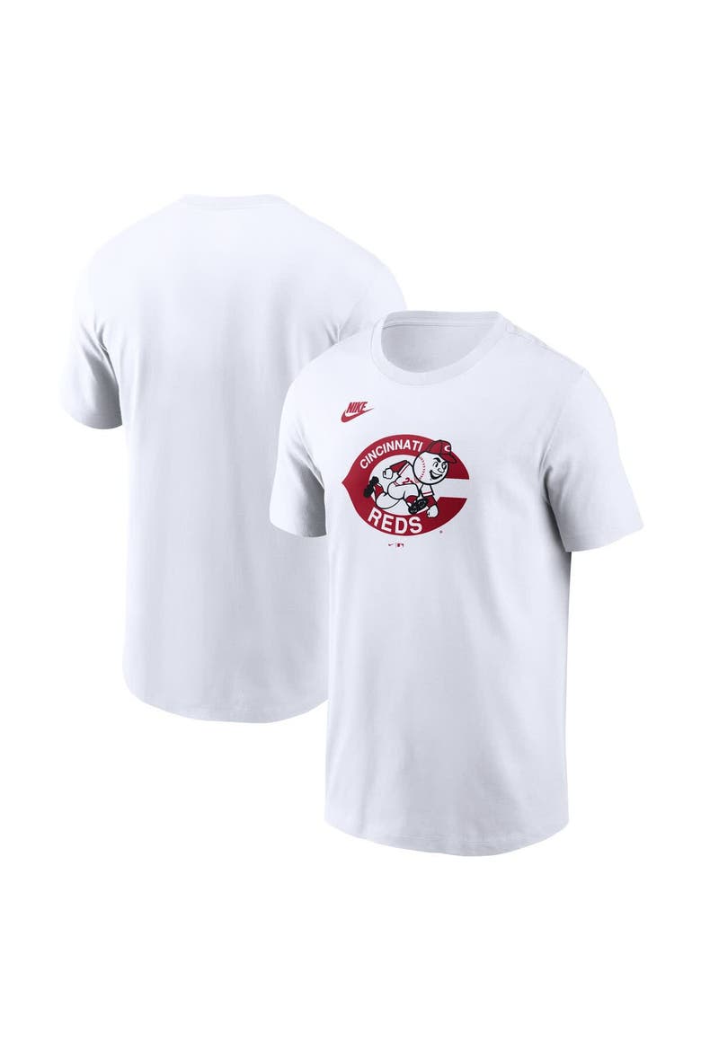 Men's Nike White Cincinnati Reds Cooperstown Collection Wordmark T-Shirt, Main, color, White