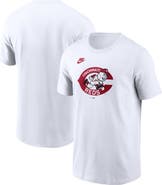 Nike Men's Nike White Cincinnati Reds Cooperstown Collection Wordmark T-Shirt