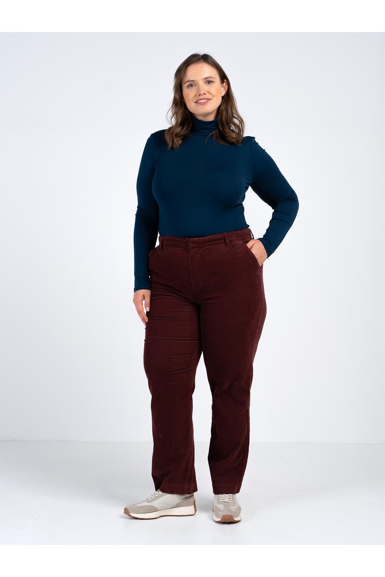 Jamie Cord Straight Pants, Alternate, color, Cocoa