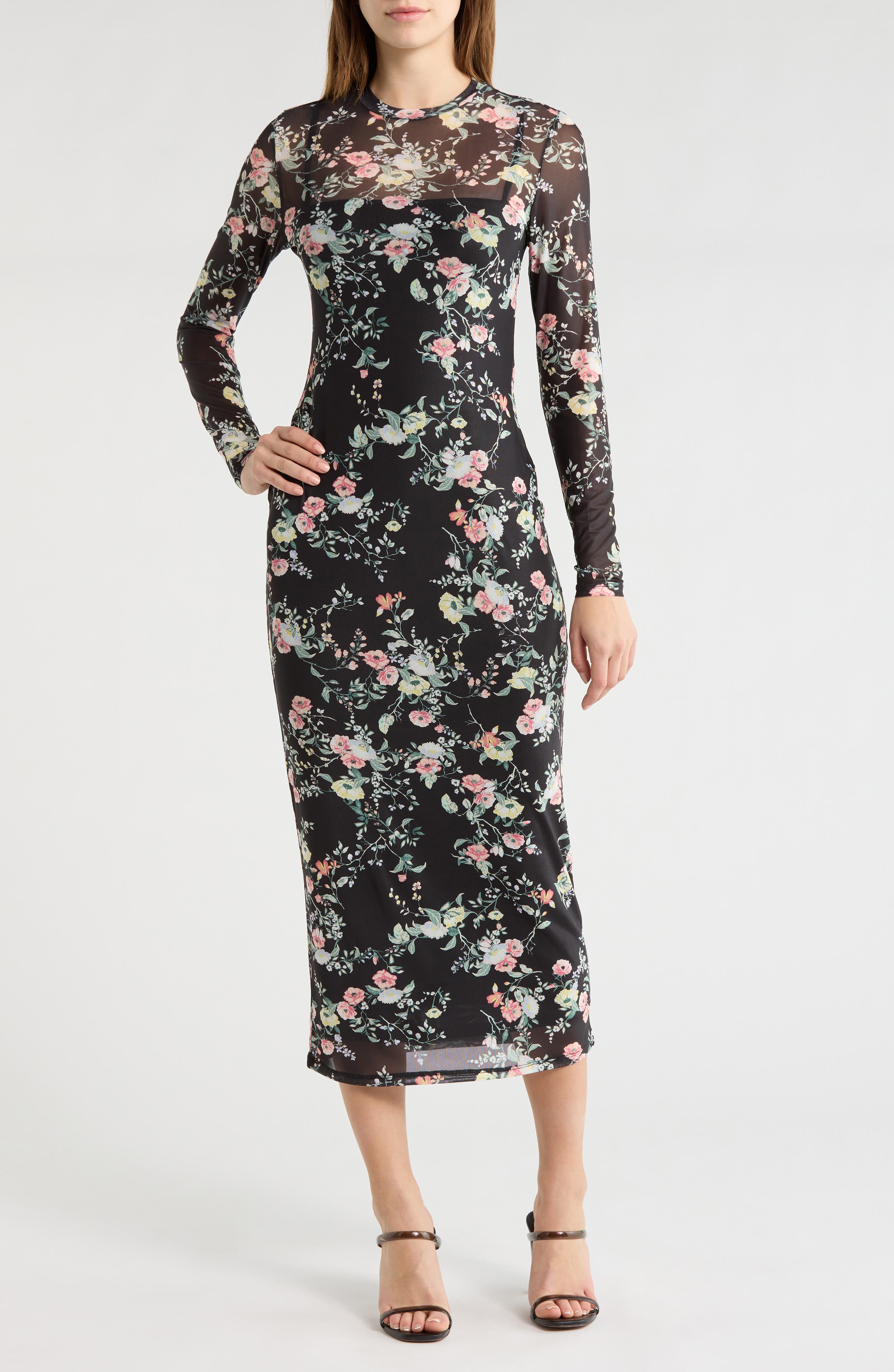 AFRM LOS ANGELES Brandi Floral Long Sleeve Dress