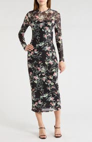 AFRM LOS ANGELES Brandi Floral Long Sleeve Dress