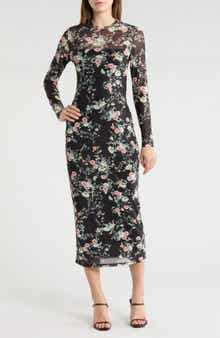 AFRM LOS ANGELES Brandi Floral Long Sleeve Dress