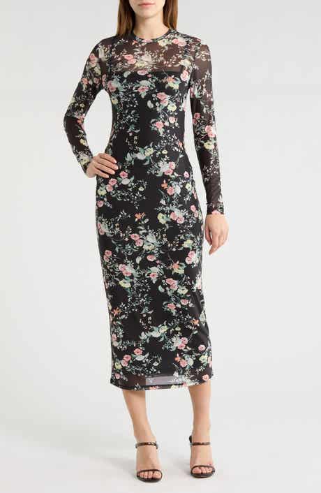 AFRM LOS ANGELES Brandi Floral Long Sleeve Dress