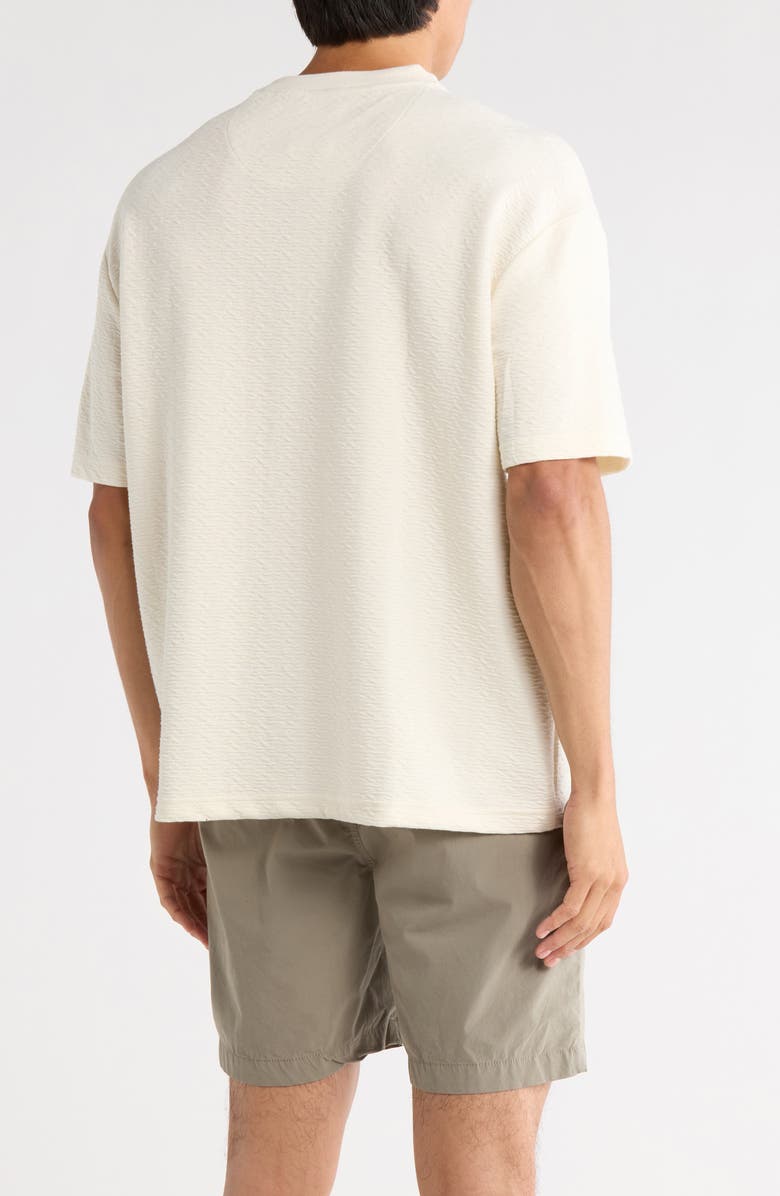 DENIM AND FLOWER Textured Crewneck T-Shirt, Alternate, color, Off White