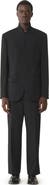 Lanvin Black Wool Jacket With Stand-Up Collar