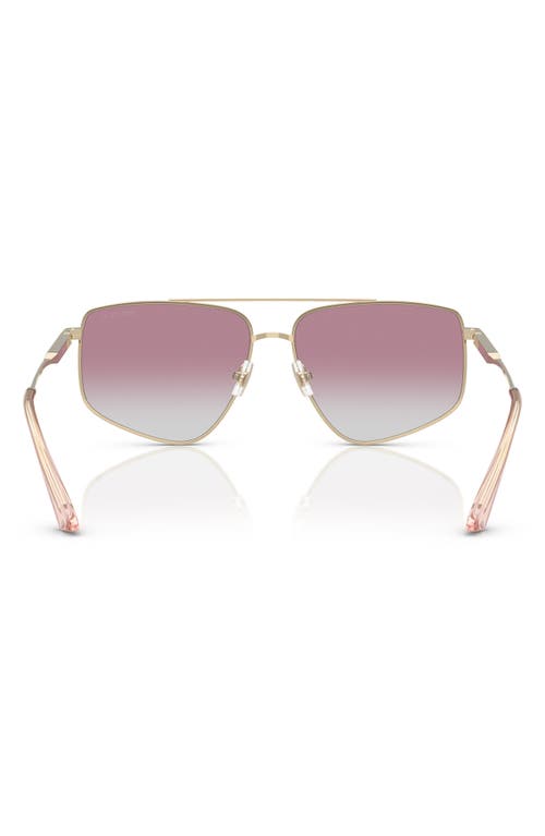 Jimmy Choo 58mm Pilot Sunglasses In Pale Gold/pink
