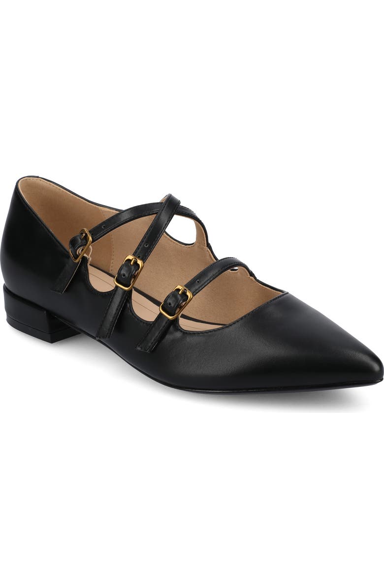 Journee Collection Gretal Mary Jane Flat, Main, color, Black