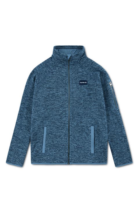 Kids' Heathered Full Zip Fleece Jacket (Big Kid)