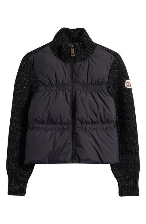 Kids' Metallic Mixed Media Down Cardigan (Little Kid & Big Kid)