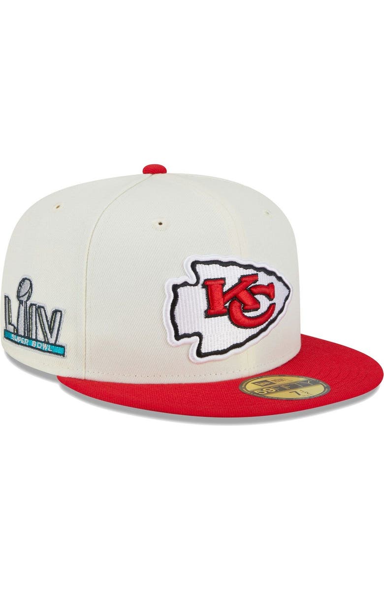 New Era Men's New Era Cream Kansas City Chiefs Retro 59FIFTY Fitted Hat, Alternate, color, 
