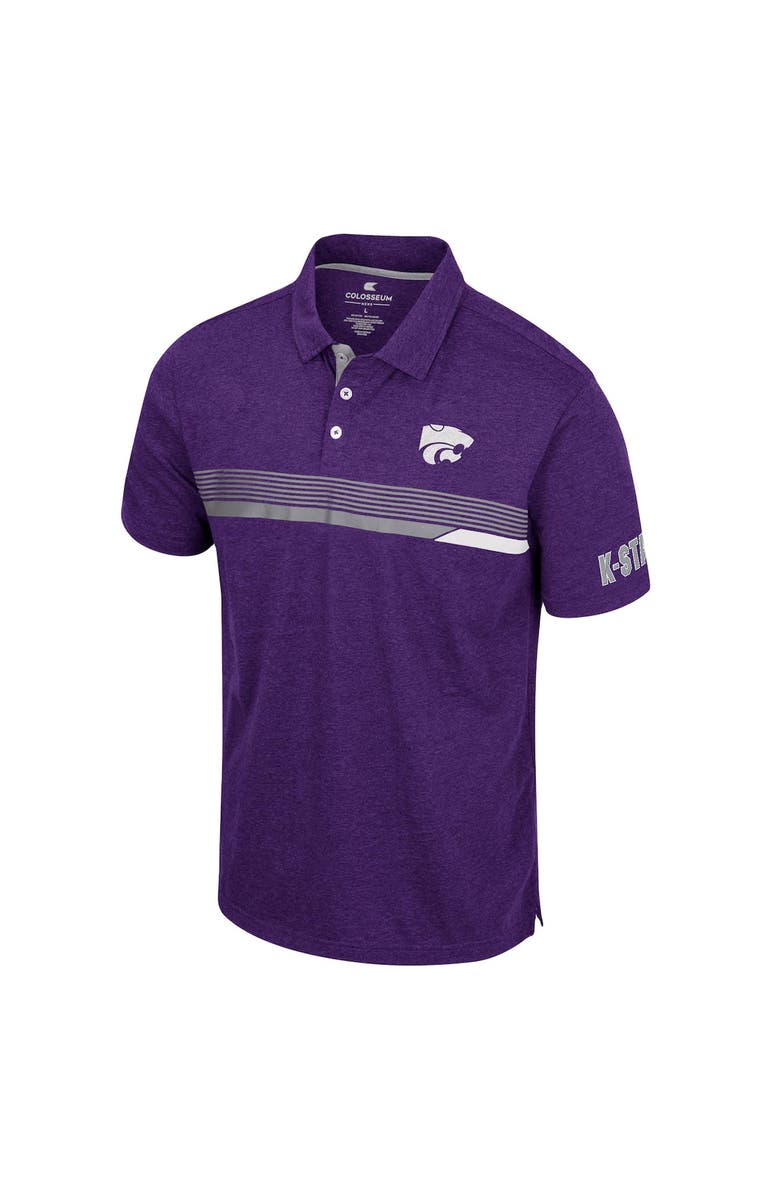 COLOSSEUM Men's Colosseum  Purple Kansas State Wildcats No Problemo Polo, Alternate, color, Purple