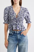 Rails Fontaine Floral Smocked Top