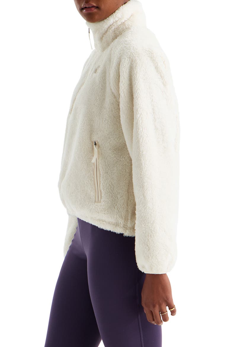 Osito Evolve Quarter Zip High Pile Fleece Jacket, Alternate, color, WHITE DUNE
