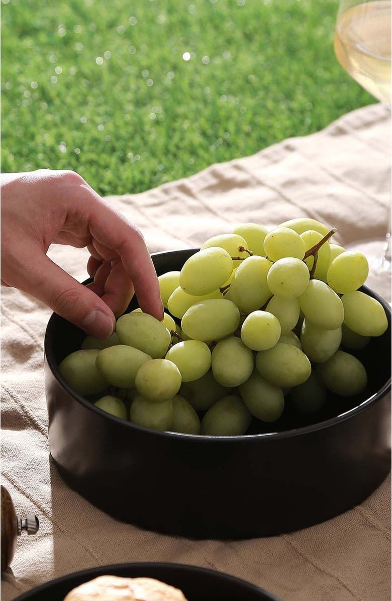 Stone Lain Celina Stoneware 2-Piece Serving Bowl Set, Alternate, color, Black