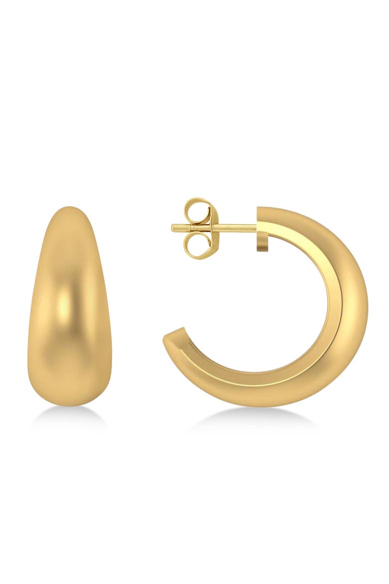 J Hoops Tusk Earrings 14K, Main, color, Yellow Gold