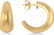 ALLUREZ J Hoops Tusk Earrings 14K