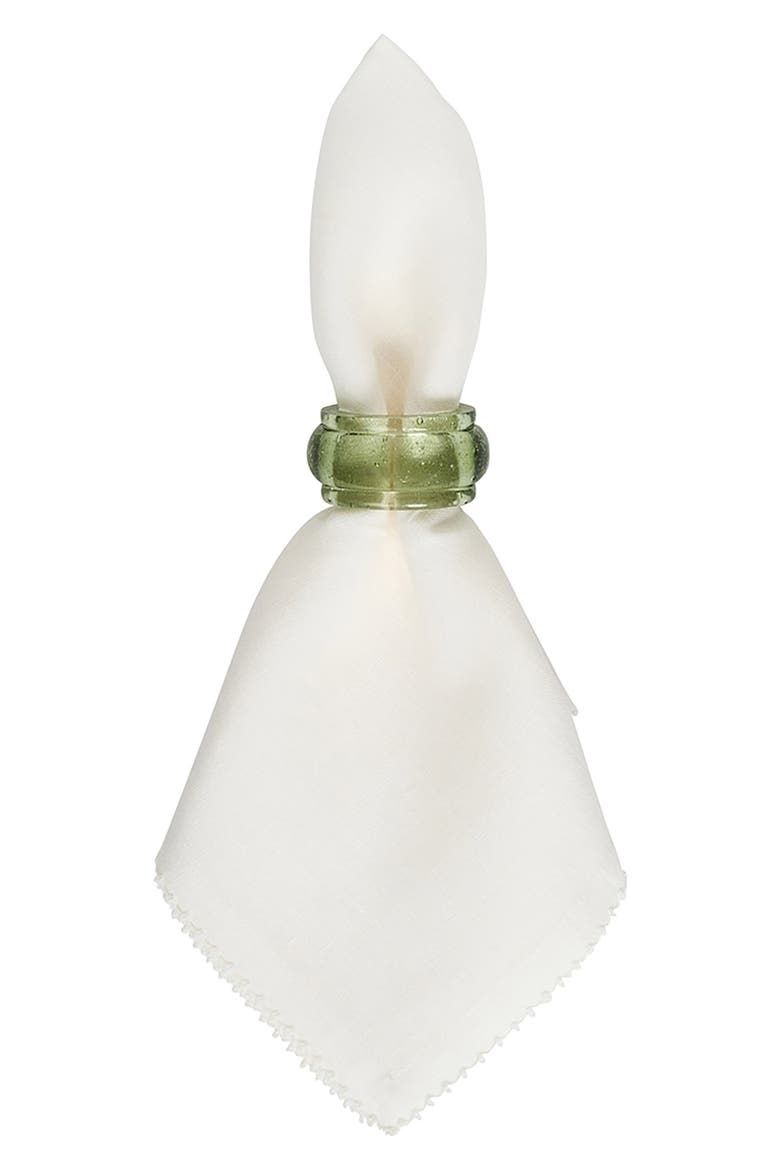 Provence Set of 4 Napkin Rings, Alternate, color, BASIL