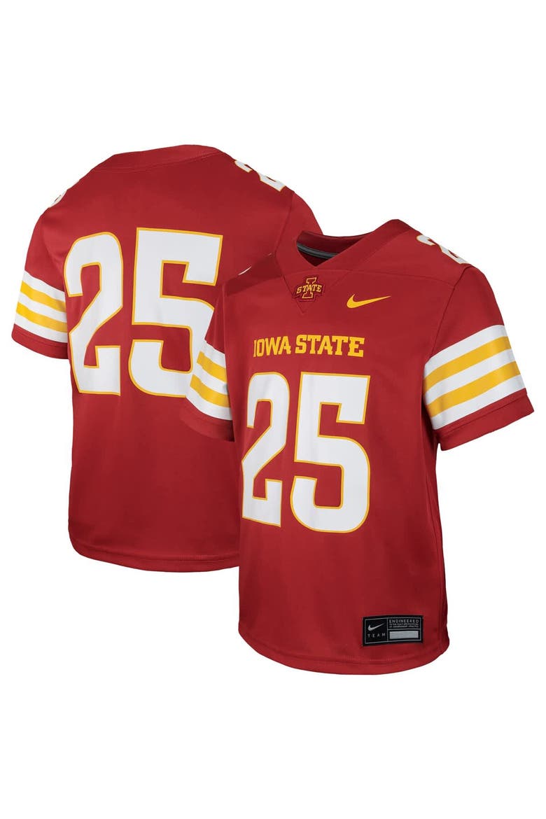 Youth Nike #25 Cardinal Iowa State Cyclones Untouchable Replica Game Jersey, Main, color, Cardinal