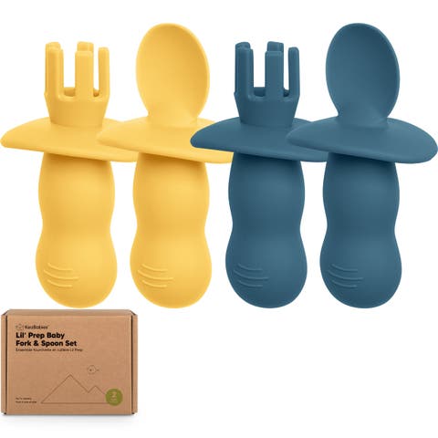 2-Sets Prep Baby Spoons & Forks Set