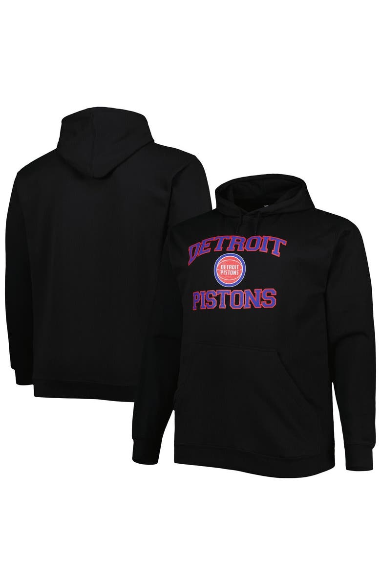 PROFILE Men's Black Detroit Pistons Big & Tall Heart & Soul Pullover Hoodie, Alternate, color, 