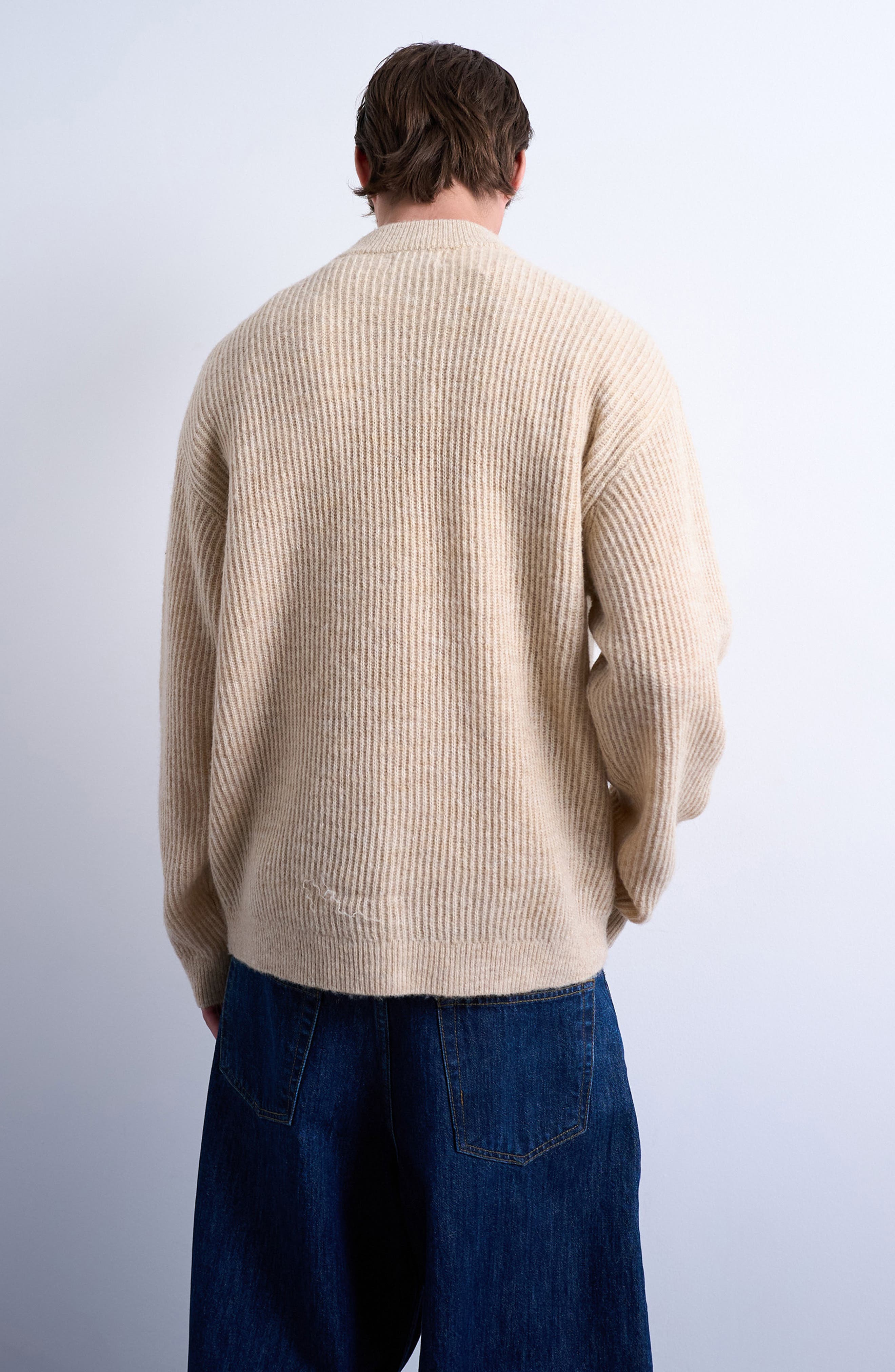 Rib Mock Neck Sweater - image 2