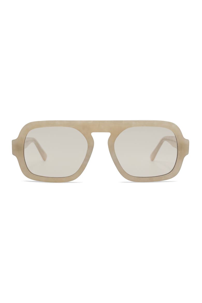 55mm Rhiannon Aviator Sunglasses, Main, color, IVORY
