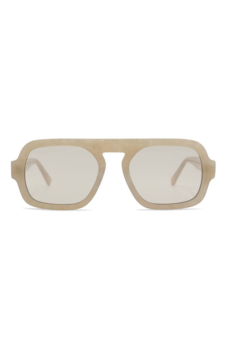 Rebecca Minkoff 55mm Rhiannon Aviator Sunglasses, Main, color, Ivory